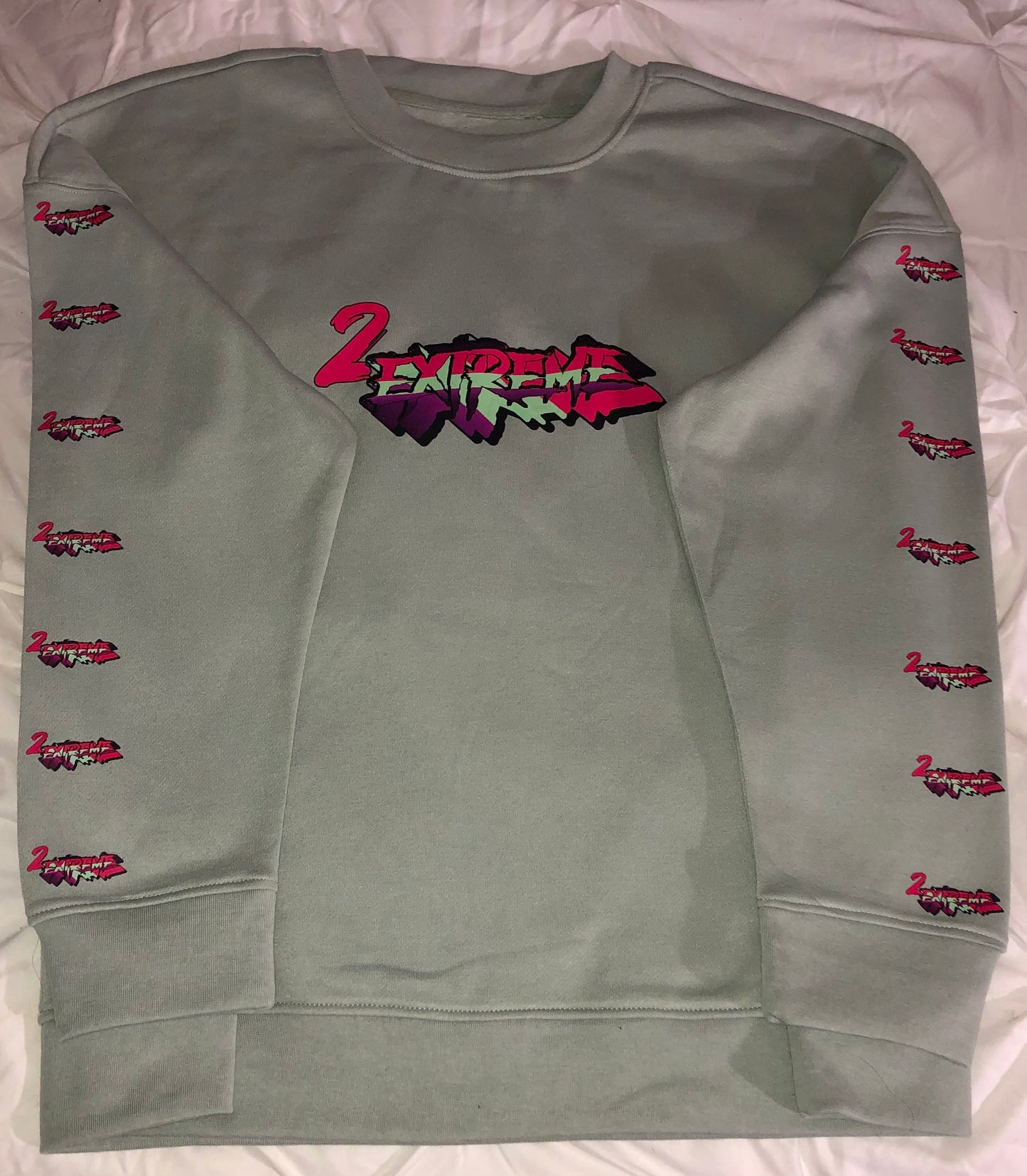 2EXTREME -Green Crew Neck Sweatshirt