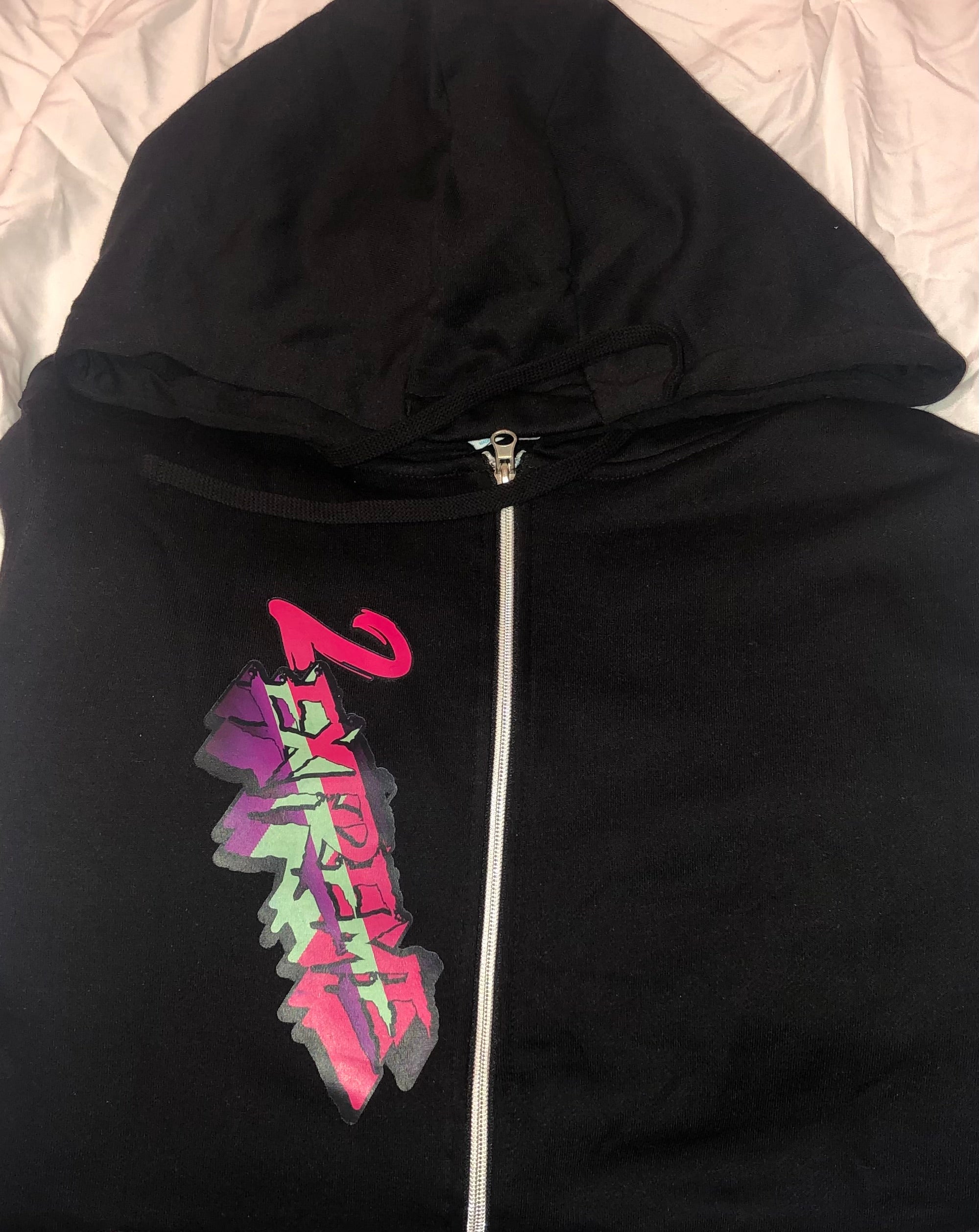 2EXTREME Black Zip-up hoodie